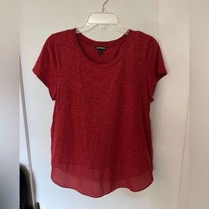 Express Red-orange blouse size medium